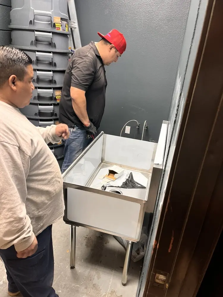 Commercial plumbing and sink installation in New Madison